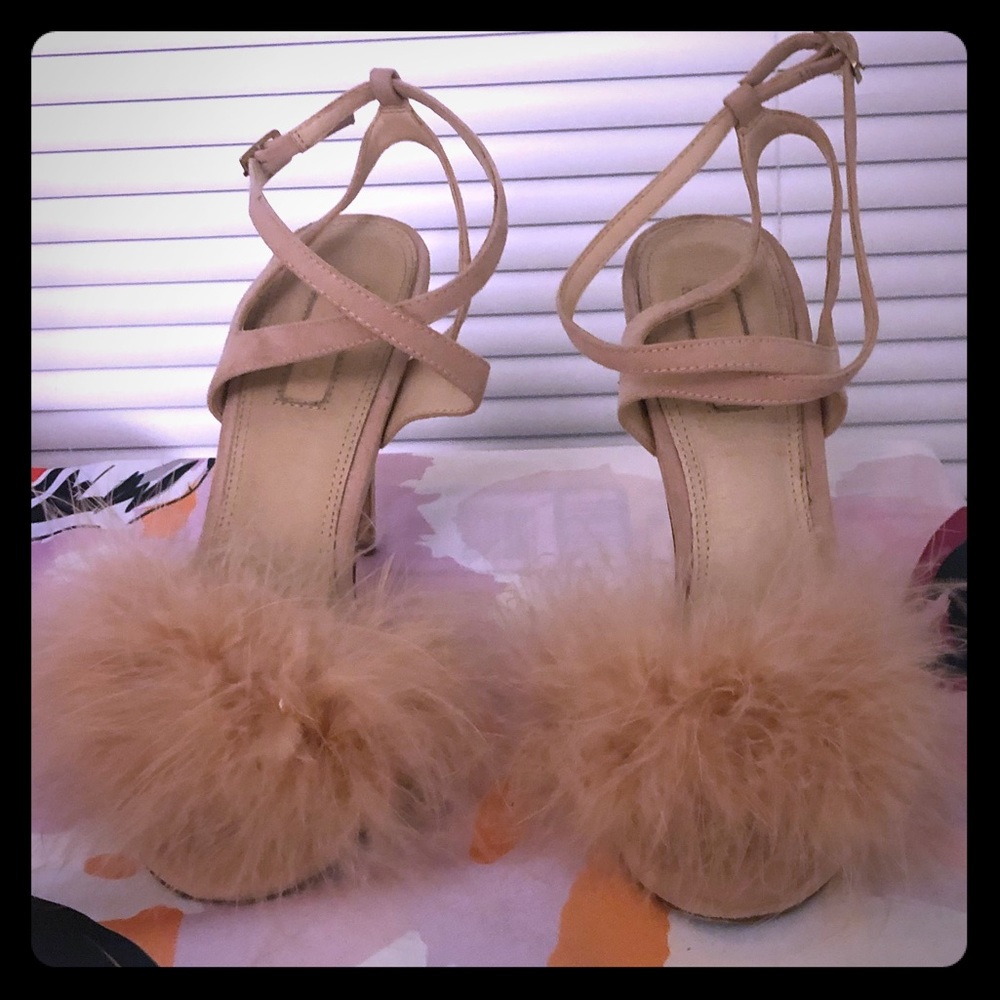 TopShop Renie Pink Feather Heels